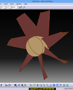 فیلم اموزش مدل پره هواپیما با نرم افزار catia